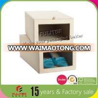 Giant plain fabric wholesale custom drop front shoe box