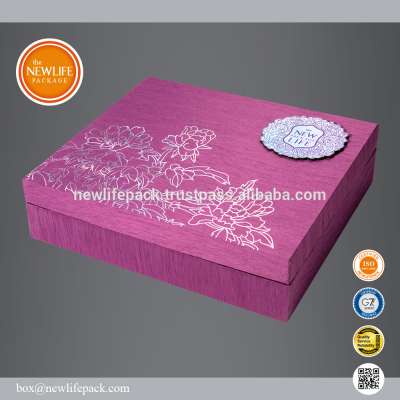 Flower lotus purple lid box