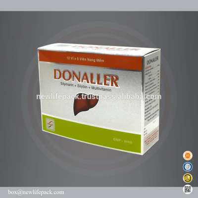 Box design printed pharmacy Donaller silymarin+silybin+multivitamins