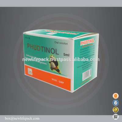 Box design printed pharmacy Phudtinol 5ml