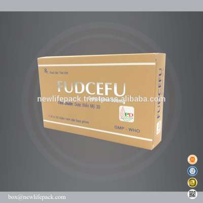 Box design printed pharmacy Fudcefu cefuroxime 500mg