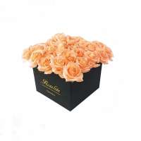 Fancy empty square cardboard flower packaging rose box waterproof flower boxes